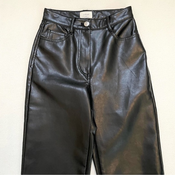 Aritzia Wilfred Melina vegan leather pants 00 - Picture 4 of 14